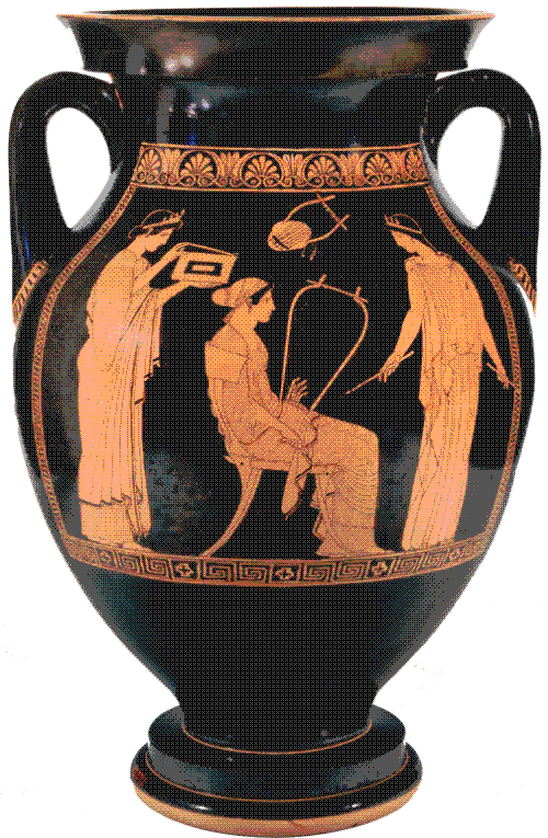 An amphora vase.